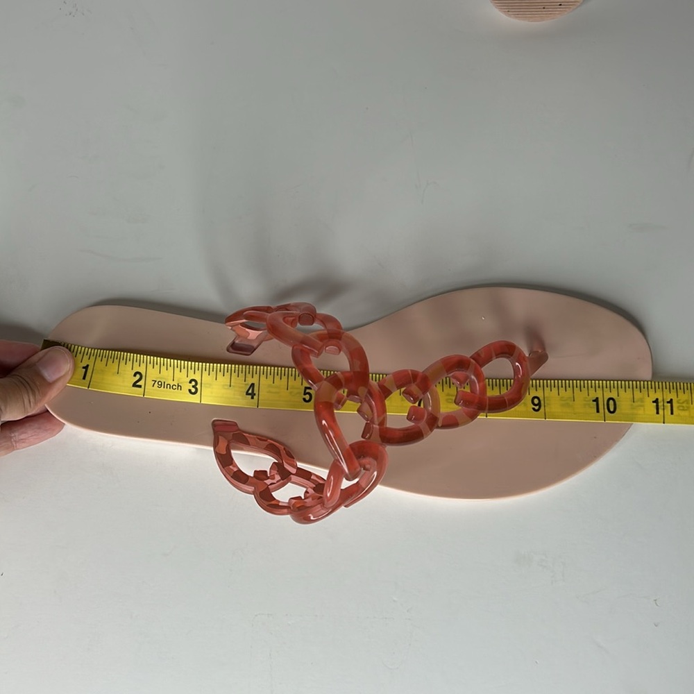 Melissa Big Chain Flip Flops Size 10 in Pink - Picture 9 of 9